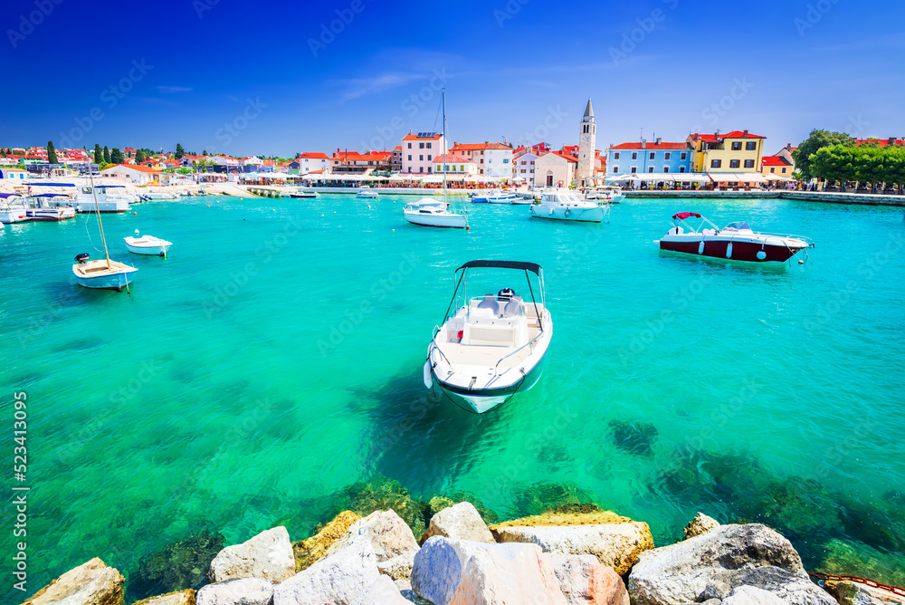 Fazana, Croatia. Beautiful small town in  Istria Peninsula, Adriatic Sea