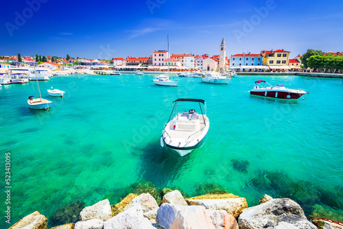 Obraz na płótnie Fazana, Croatia. Beautiful small town in Istria Peninsula, Adriatic Sea w salonie