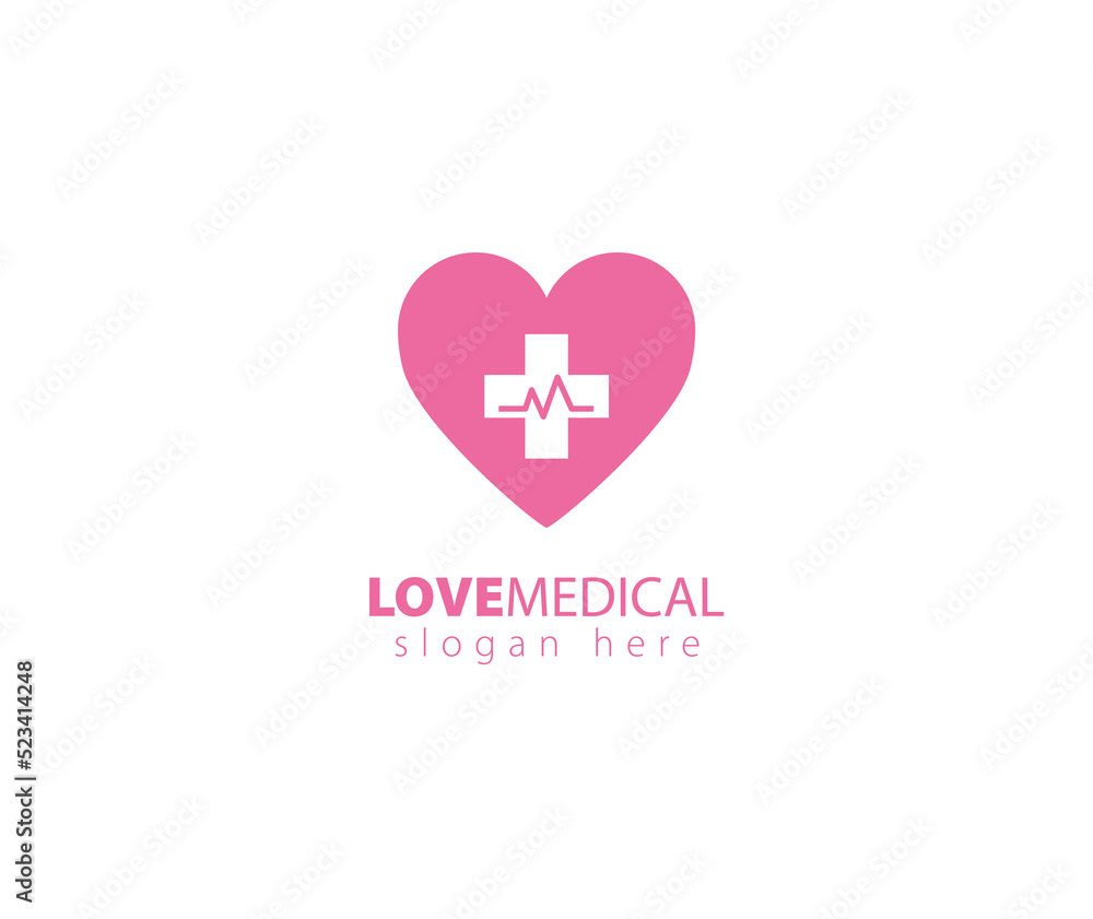 Love Medical logo design Love Medical logo design