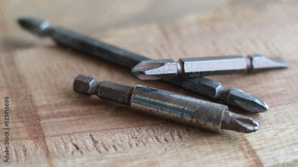 Naklejka premium various drill bits for making crafts
