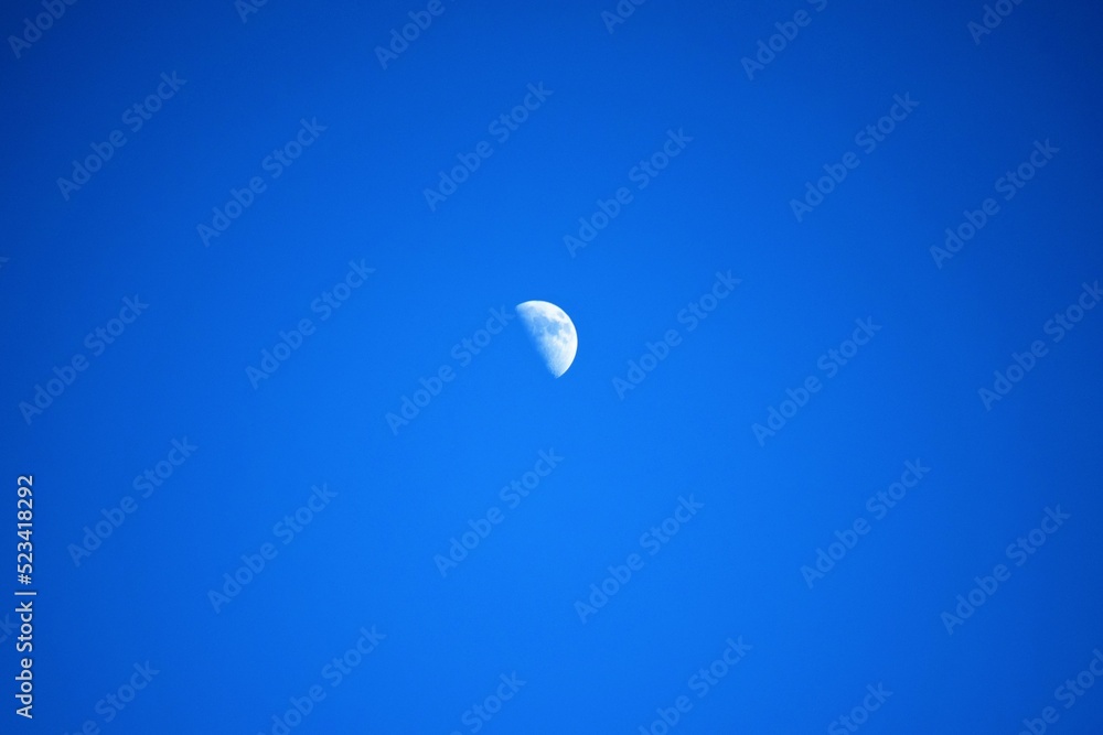 Looking at the moon during the day Looking at the moon during the day