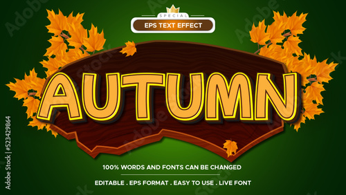 Text Effect Autumn editable