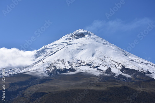 imposing cotopaxi volcano the largest in the Andes mountain range