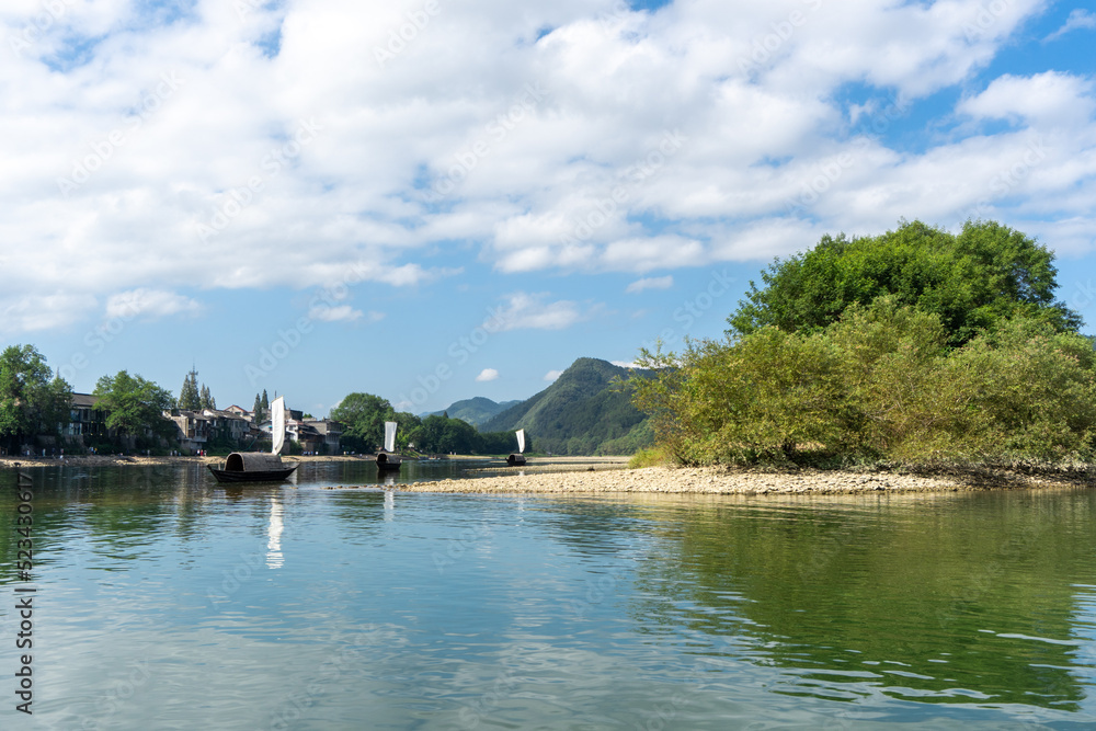 Ancient dam scenic area in Lishui, Zhejiang province, China, with picturesque natural scenery. Ancient dam scenic area in Lishui, Zhejiang province, China, with picturesque natural scenery.