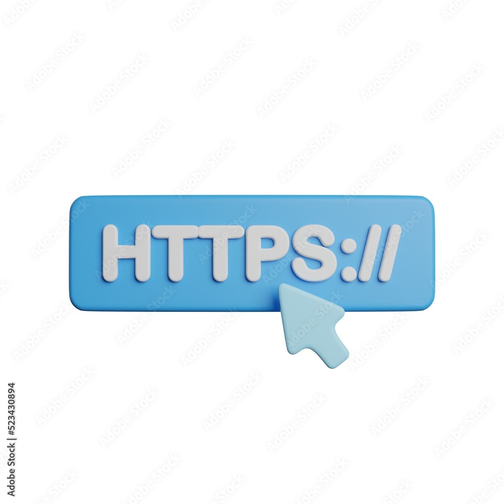 Internet Web Domain 3D Rendering Illustration Internet Web Domain 3D Rendering Illustration