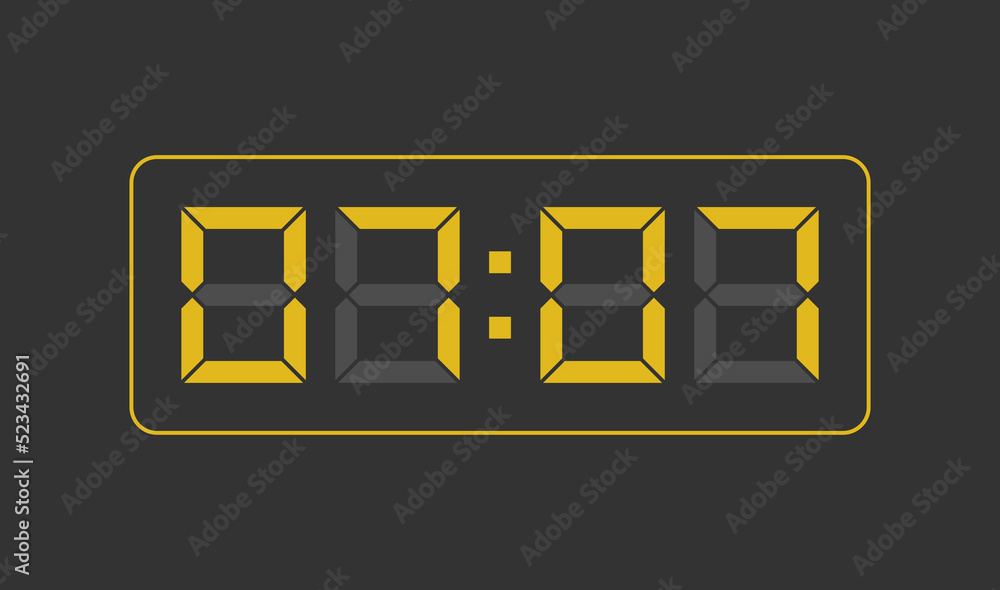 7:07, Digital clock number. Vector illustration.
7:07, Digital clock number. Vector illustration.