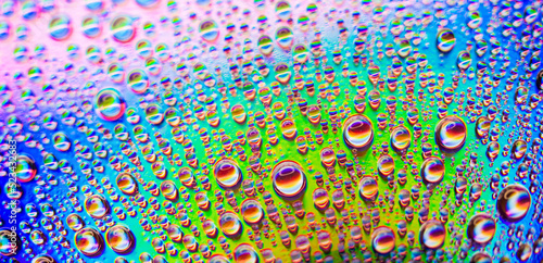 background of colorful water drops