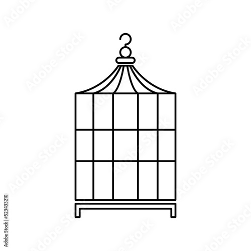 Bird cage icon design. vector illustration. isolated on white background