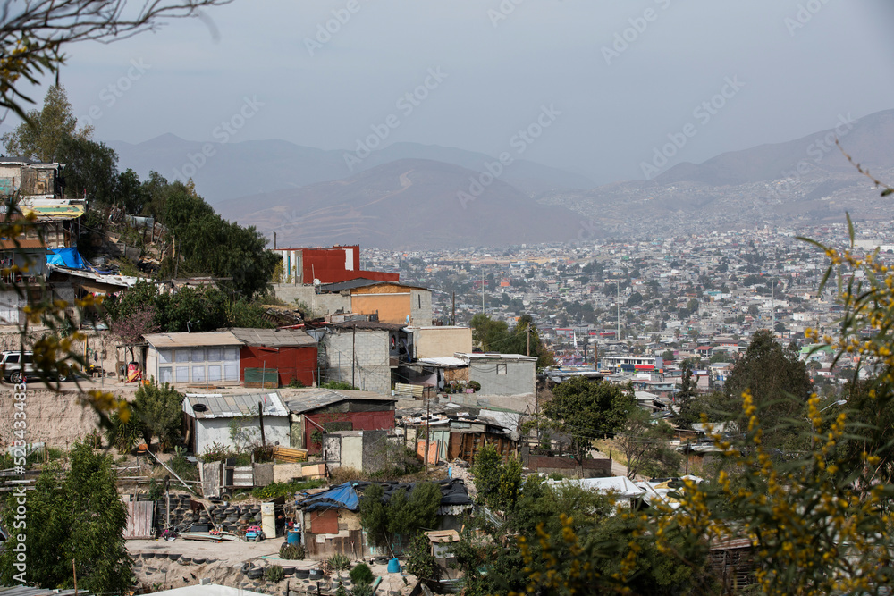 Daytime view of the Matamoros neighborhood of Tijuana, Baja California, Mexico.