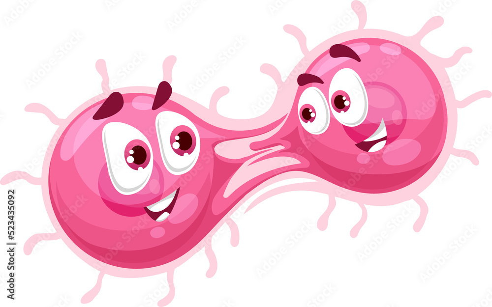 Cartoon pathogen cells character, virus, bacteria Cartoon pathogen cells character, virus, bacteria