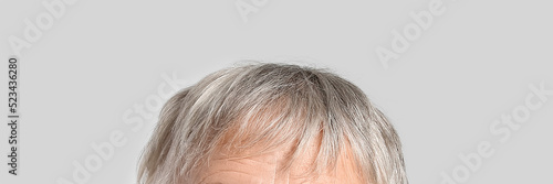 Senior woman with grey hair...
