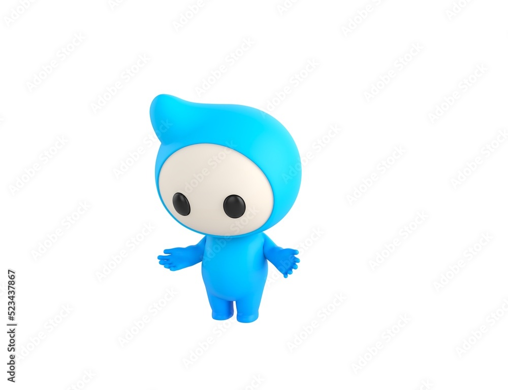 Blue Monster character Unhappy sad disappointed in 3d rendering. Blue Monster character Unhappy sad disappointed in 3d rendering.