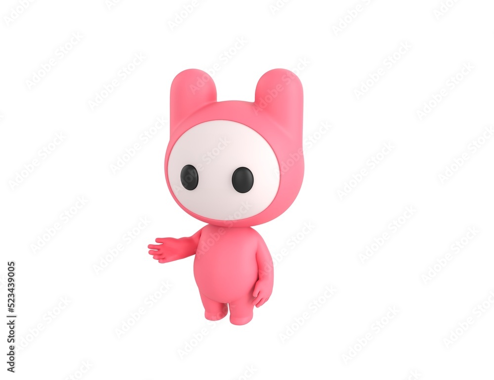 Pink Monster character introducing in 3d rendering. Pink Monster character introducing in 3d rendering.