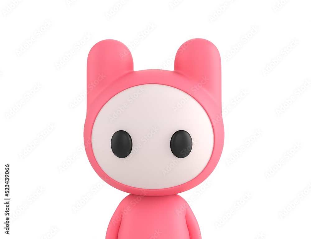 Pink Monster character close up portrait in 3d rendering. Pink Monster character close up portrait in 3d rendering.