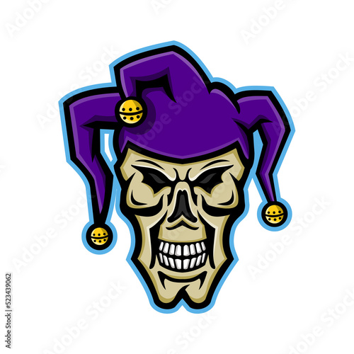 Court Jester Skull Mascot