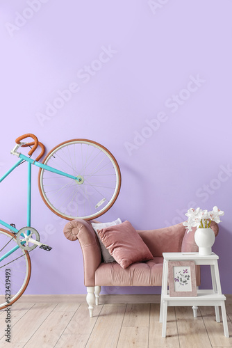 Bicycle, armchair, stepladd...