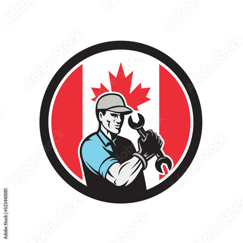 Canadian Mechanic Canada Flag Icon