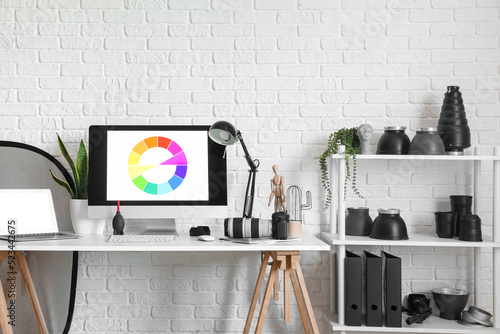 Photographer's workplace an...