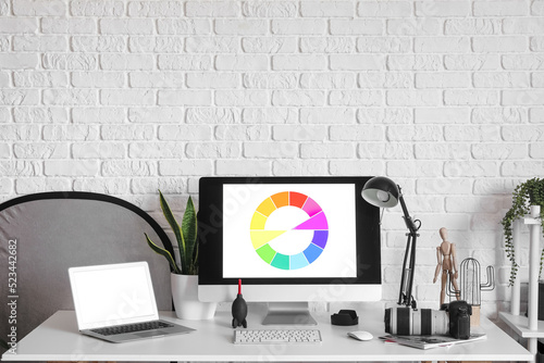 Photographer's workplace wi...