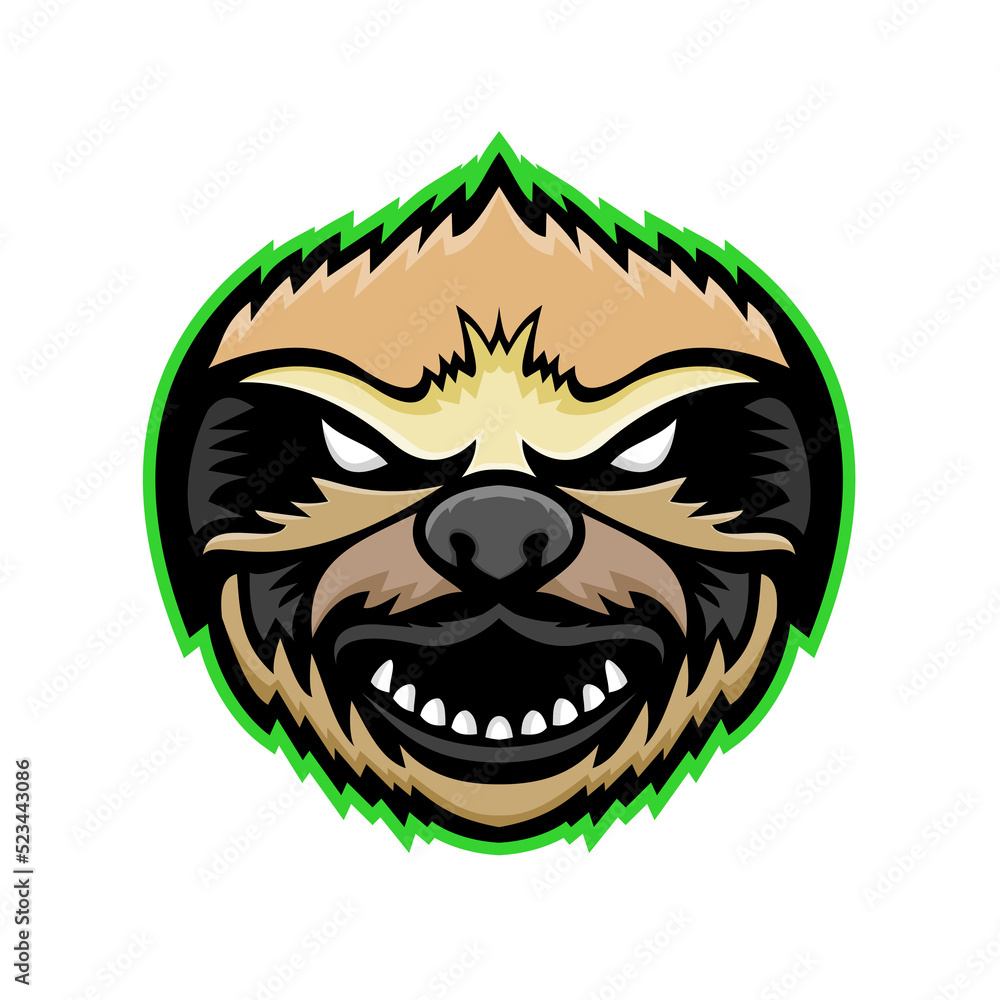 Angry Sloth Mascot Angry Sloth Mascot