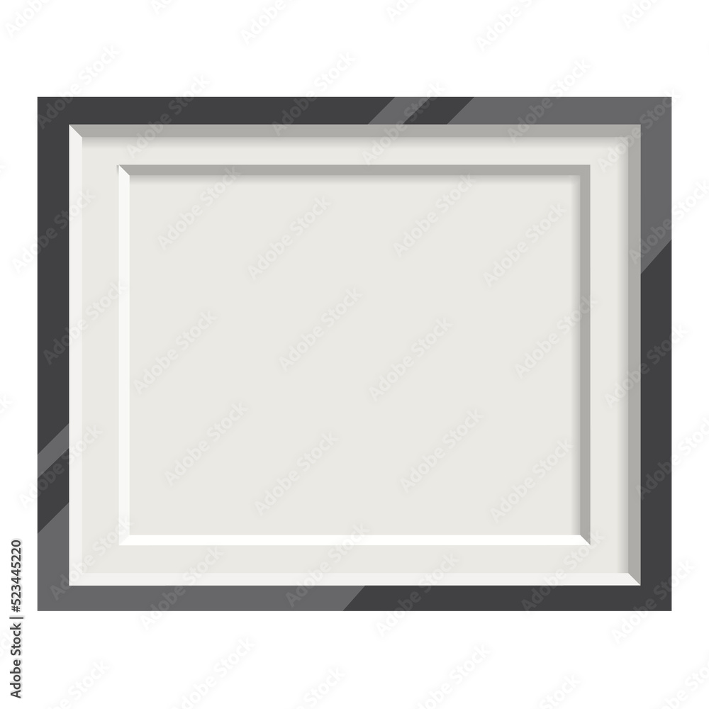 White realistic picture frame on white painted brick wall seamless pattern vector background. Modern photo frame and text to your design projects. White realistic picture frame on white painted brick wall seamless pattern vector background. Modern photo frame and text to your design projects.