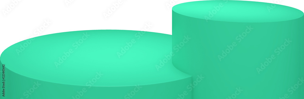 Model pedestal, display stand, green mockup Model pedestal, display stand, green mockup