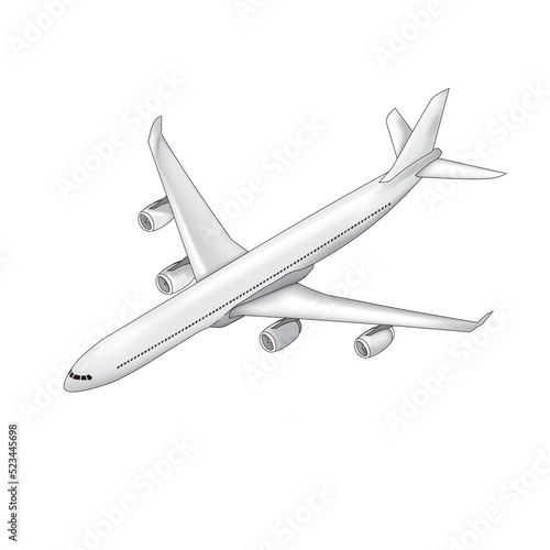 airplane isolated on white backgrounc