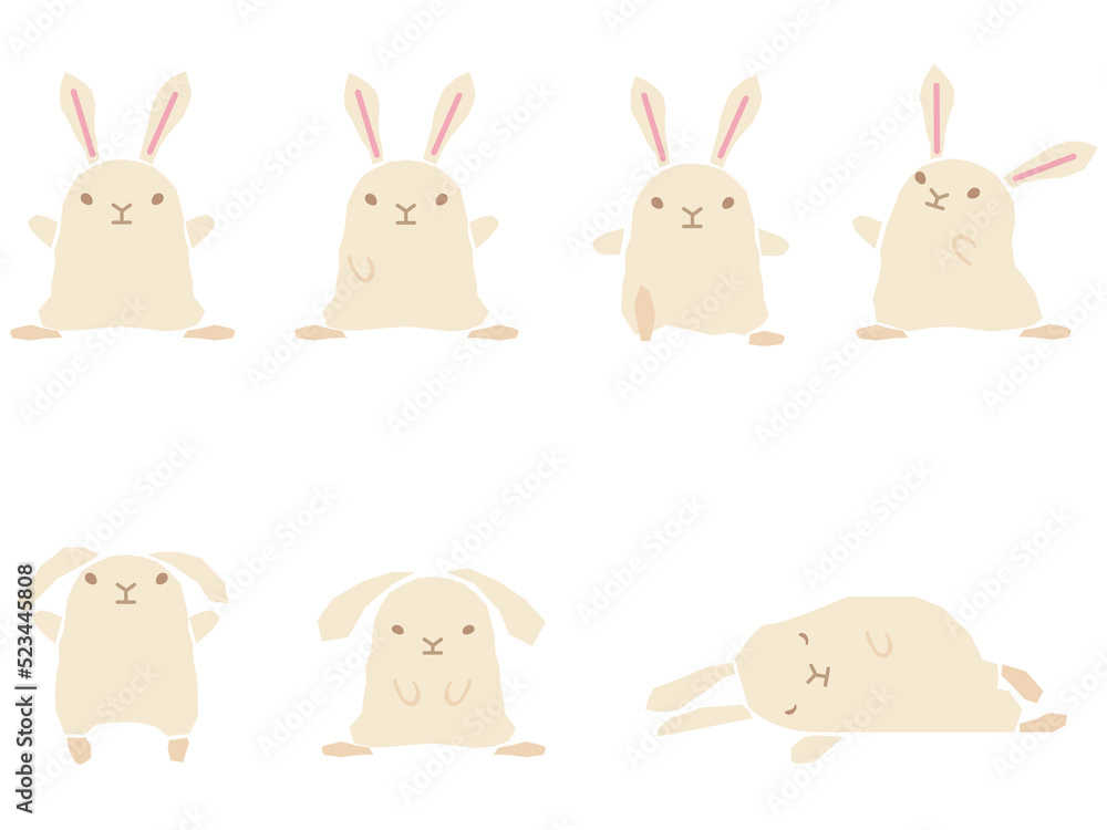 うさぎのポーズイラスト うさぎのポーズイラスト
