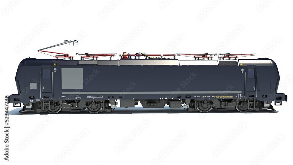 Obraz premium Locomotive 3D rendering on white background