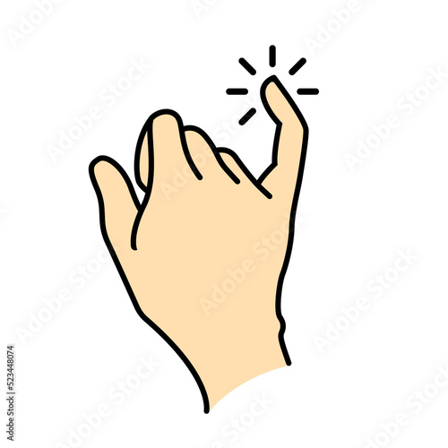 pinkie finger flat icon Vector illustration isolated on white background