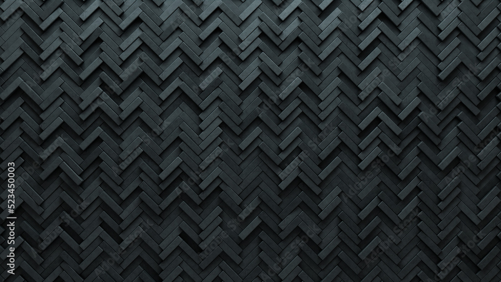 Polished Tiles arranged to create a Futuristic wall. 3D, Concrete Background formed from Herringbone blocks. 3D Render Polished Tiles arranged to create a Futuristic wall. 3D, Concrete Background formed from Herringbone blocks. 3D Render