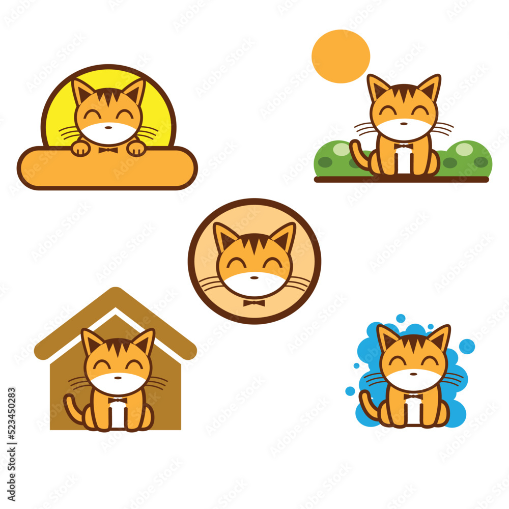 Fototapeta premium cat cartoon, an illustration of animal