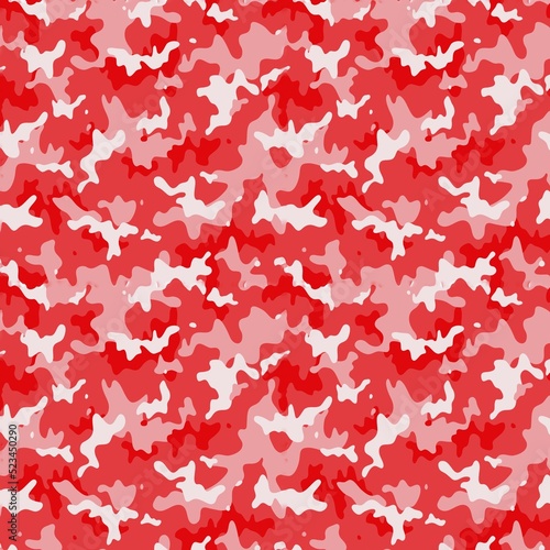 Red camouflage military for designer background. Gentle classic texture.
