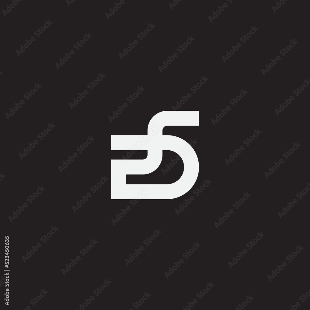 Initial letter SD monogram logo template.