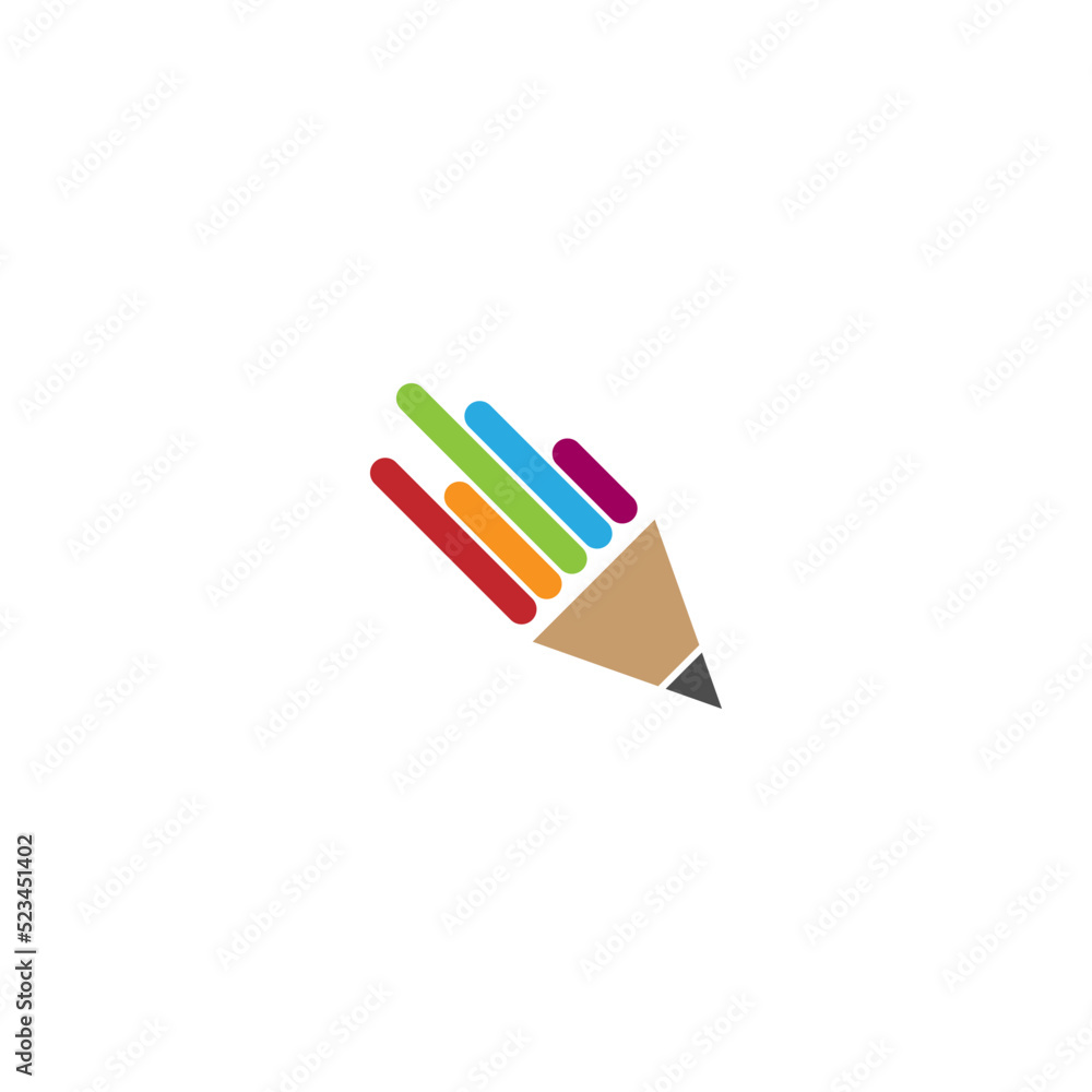 Fototapeta premium Pencil icon logo desig