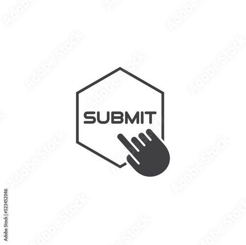 icon of submit, submit symbol, vector art. photo