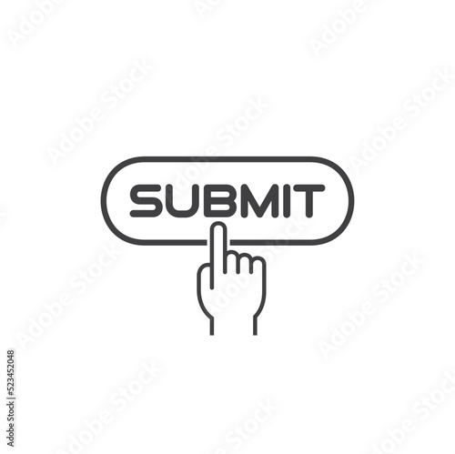 icon of submit, submit symbol, vector art.