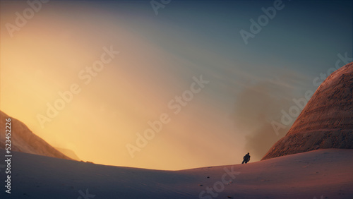 man in desert sunset © Alan