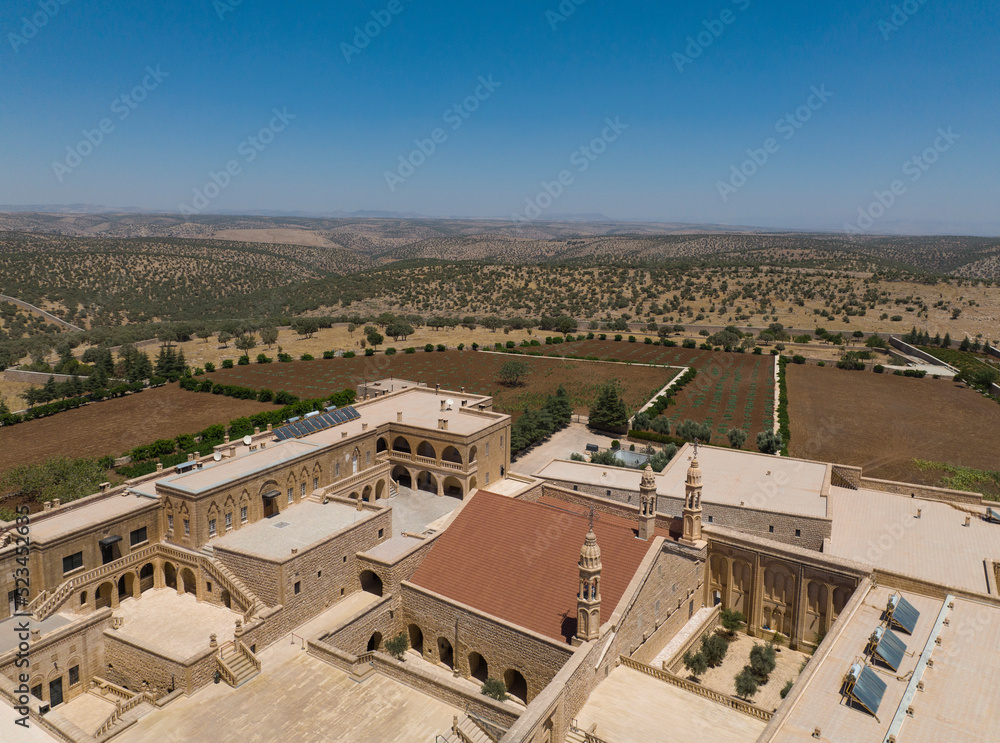Mor Gabriel Monastery Drone Photo, Midyat Mardin, Turkey