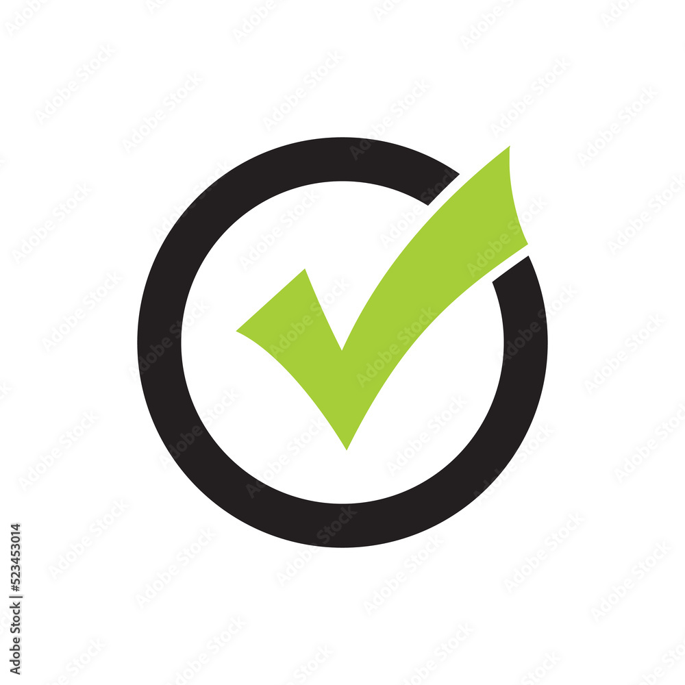 check mark icon in a circle. Check list button icon symbol check mark icon in a circle. Check list button icon symbol