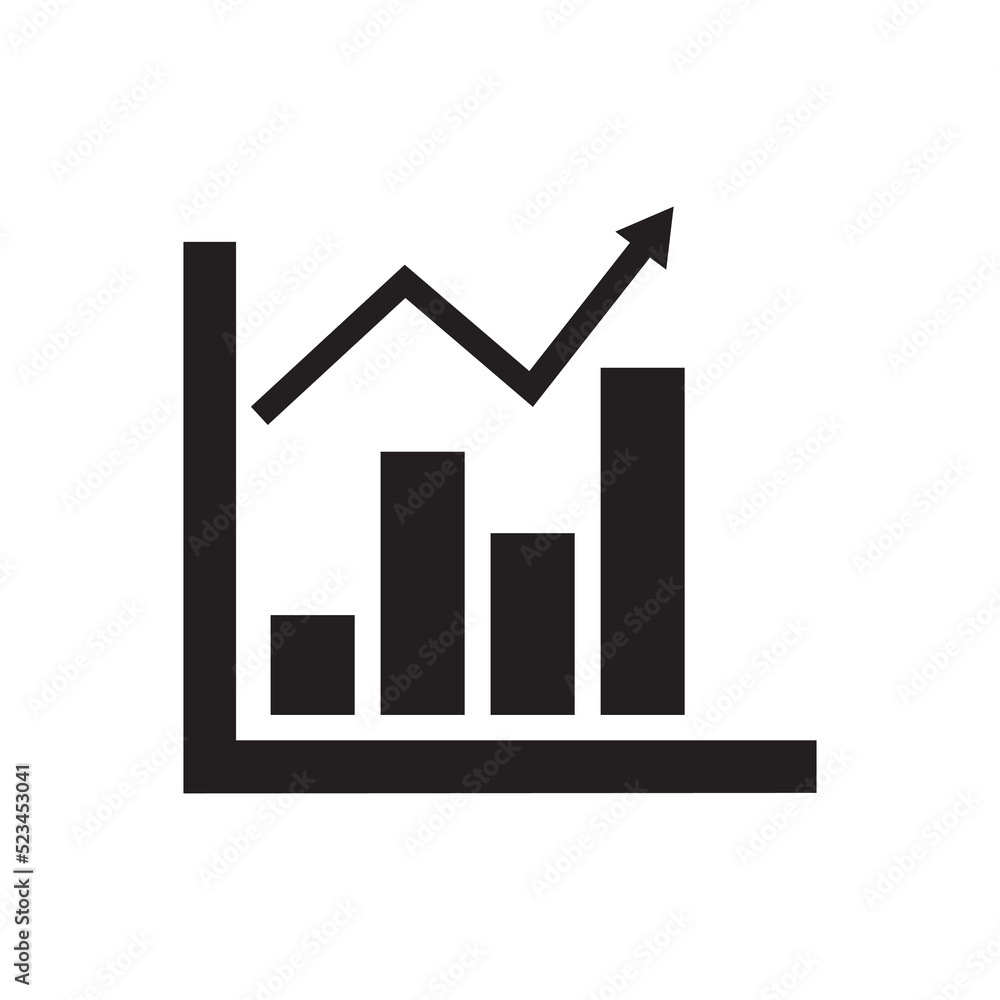 chart icon. One of set web icons chart icon. One of set web icons