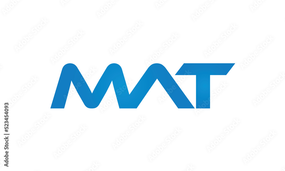 MAT letters linked logo design, Letter to letter connection monogram concepts vector alphabet MAT letters linked logo design, Letter to letter connection monogram concepts vector alphabet