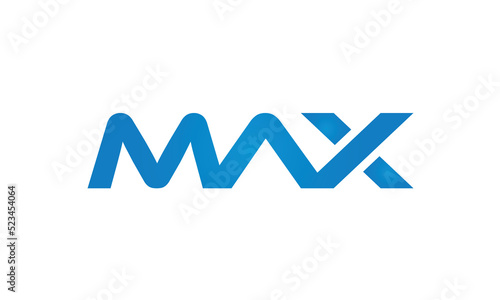 MAX letters linked logo design, Letter to letter connection monogram concepts vector alphabet