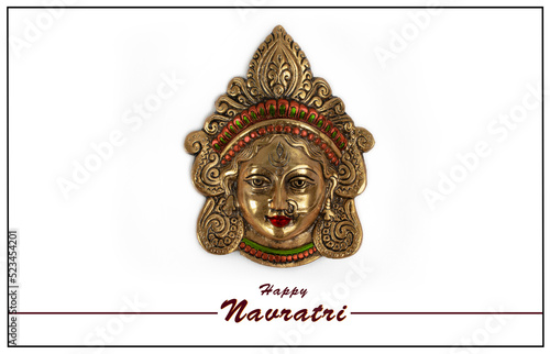 Quadro su tela Maa Durga Face Happy Navratri, Durga Pooja, Maa Durga Face in Metal Subh Navratr