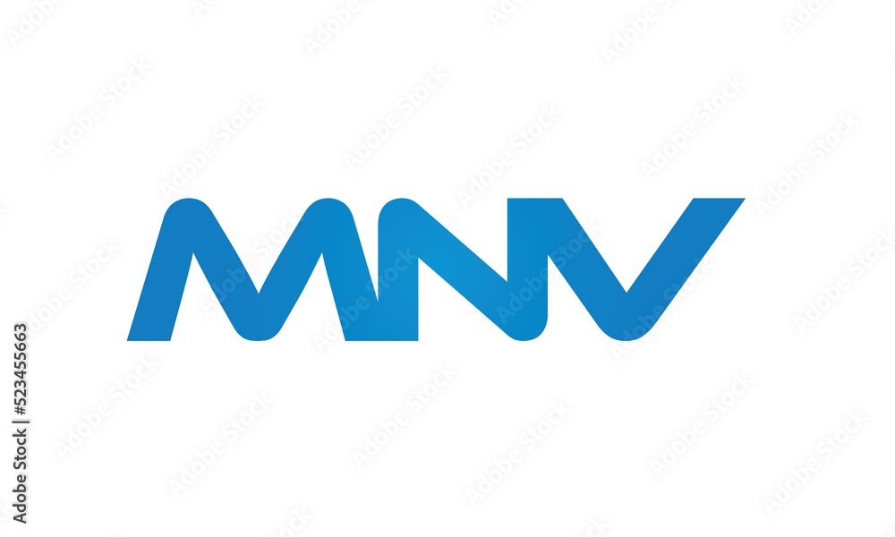 MNV letters linked logo design, Letter to letter connection monogram concepts vector alphabet MNV letters linked logo design, Letter to letter connection monogram concepts vector alphabet