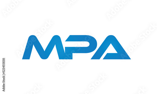MPA letters linked logo design, Letter to letter connection monogram concepts vector alphabet
