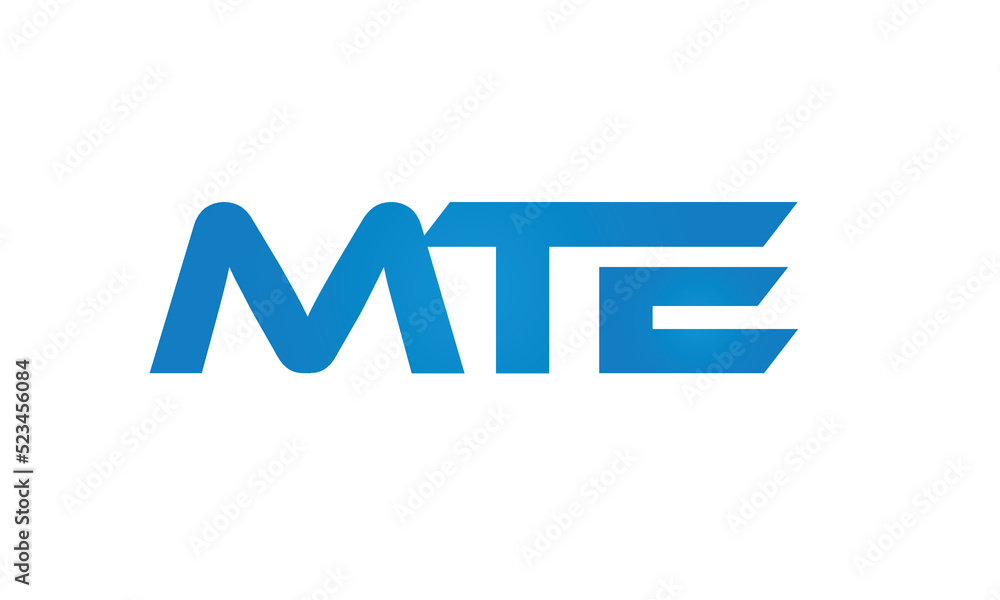 MTE letters linked logo design, Letter to letter connection monogram concepts vector alphabet MTE letters linked logo design, Letter to letter connection monogram concepts vector alphabet