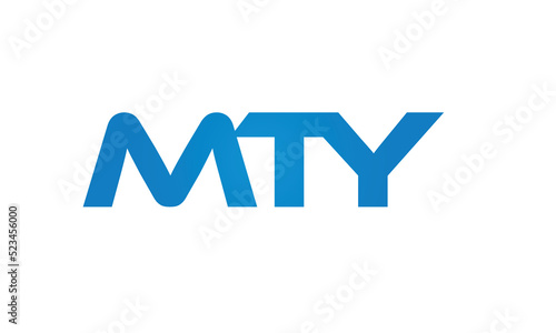 MTY letters linked logo design, Letter to letter connection monogram concepts vector alphabet photo