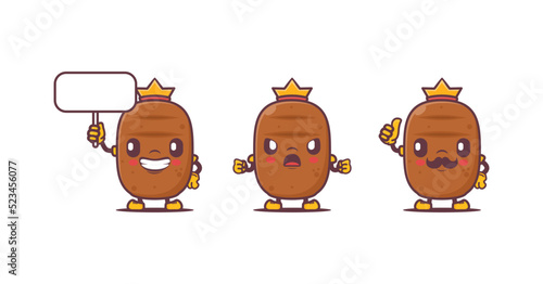 Sausage cartoon mascot. food vector illustration