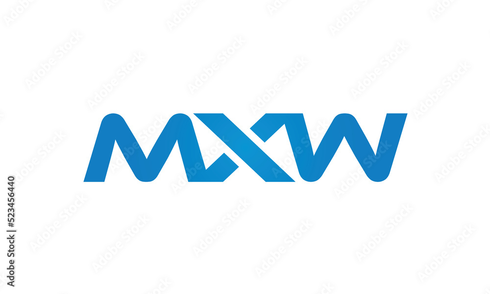 MXW letters linked logo design, Letter to letter connection monogram concepts vector alphabet MXW letters linked logo design, Letter to letter connection monogram concepts vector alphabet